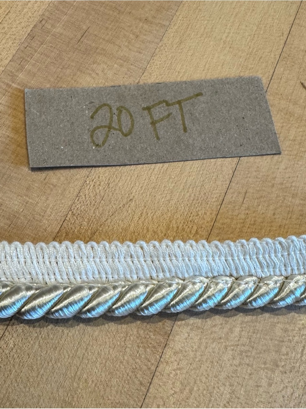 Passementerie Large Cord Rope Trim - Ivory -home accent
